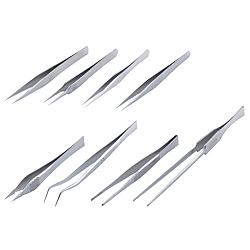 Tweezers made from Stainless Steel / Titanium Total Length (mm) 125–190 1-9749-34