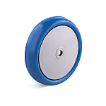 Polyurethane wheel, smooth running series, with thread protection cover, ready to install