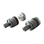 Miniature Metal Bellows Coupling axial pluggable, with expanding clamps