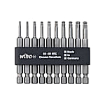 Wiha Bit Set Professional 70 mm TORX® Kugelkopf 10-tlg. 1/4" in Bitleiste