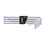 Wiha Stiftschlüssel Set im Compact Halter Sechskant-Kugelkopf, 11-tlg. mattverchromt