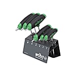Wiha Stiftschlüssel mit Quergriff Set ComfortGrip TORX®, mit Seitenabtrieb, mattverchromt im Werkbankständer