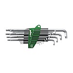 Wiha Stiftschlüssel Set im ProStar Halter Stubby TORX®-Kugelkopf, Titansilber