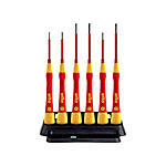 Wiha Feinschraubendreher Set PicoFinish® electric Schlitz, Phillips 7-tlg. inkl. Halter