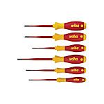 Wiha Schraubendreher Set SoftFinish® electric slimFix Schlitz, Phillips, PlusMinus/Pozidriv 6-tlg.
