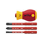 Wiha Schraubendreher mit Bithalter Set slimVario® electric Stubby 4-tlg. mit slimBits