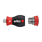 Wiha Schraubendreher mit Bit Magazin magnetisch TORX® mit 6 Bits, Stubby, 1/4"
