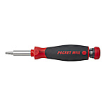 Wiha Schraubendreher mit Bit Magazin PocketMax® magnetisch gemischt mit 8 Bits, 1/4"