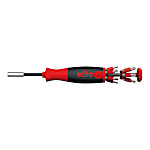 Wiha Schraubendreher mit Bit Magazin LiftUp 25 magnetisch gemischt mit 12 Bits, 1/4"