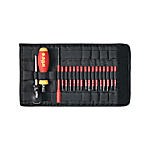 Wiha Drehmoment-Schraubendreher Set TorqueVario®-S electric 0,8-5,0 Nm gemischt 19-tlg. variabel einstellbare Drehmomentbegrenzung inkl. Falttasche