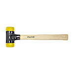 Wiha Schonhammer Safety mittelhart/mittelhart mit Hickory-Holzstiel, Rund-Schlagkopf