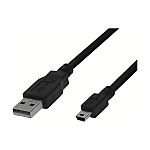Cavo USB 2.0 connettore maschio A / maschio Mini B a 5 pin - nero