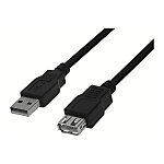 Cavo di prolunga USB maschio A / femmina A - nero