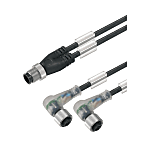 Cavo adattatore per sensore-attuatore (assemblato) , cavo di collegamento, M12 / M12, cablaggio doppio