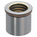 Sliding guide bushes with collar for stripper plates / oil grooves / h4 / insert sleeve / steel-copper / maintenance-free