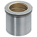 Sliding guide bushes with collar for stripper plates / oil grooves / clamping sleeve / steel-copper / maintenance-free