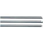 Ejector pins / head flattened on one side / tool steel / nitrided / machined end / shaft diameter, length configurable