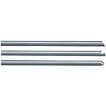 Ejecteurs tubulaires / tête aplatie d'un côté / acier à outils / face usinée / diamètre de tige, longueur configurable