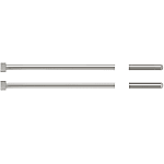 Ejector pins / head flattened on one side / HSS / convex engraved face / shaft diameter, length configurable