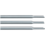 Ejector pins / head flattened on one side / HSS / stepped / machined face / tip diameter, length configurable
