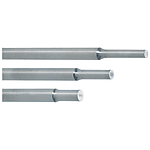 Ejector pins / head flattened on one side / HSS / stepped / convex engraved face / tip diameter, length configurable