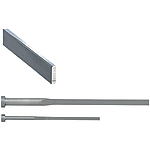 Precision flat ejector pins / head shape selectable / HSS / corners rounded / length configurable