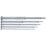 Precision core pins / head shape selectable / HSS / stepped / conical tip / shank diameter configurable / shank tolerance -0.005 ─ 0