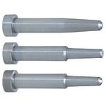 Contour core pins / cylindrical / HSS, tool steel / D,L 0,01mm / conical face shape selectable / conical tip