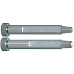 Konturkernstifte / zylindrisch / HSS, Werkzeugstahl / D 0,005, L 0,01mm / abgesetzt / D-Form/Vierkant / Stirnform wählbar
