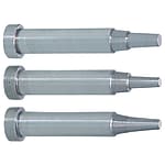 Contour core pins / cylindrical / HSS, tool steel / D 0.005, L 0.01mm / double stepped / conical face shape selectable