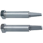 Contour core pins / cylindrical / HSS, tool steel / anti-rotation lock / stepped / face contour shape selectable