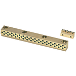 Sliding guide rails / copper alloy, steel / maintenance-free / 8mm stepped / hole spacing selectable