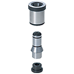 Centring units / round / bearing steel / conical / set