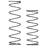 Compression springs / round wire / 35% spring deflection / 200° heat resistant