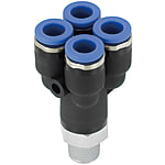 One-Touch Couplings / Manifold / Double Y-Shaped / Threaded