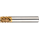 TSC series carbide high-helical end mill (for shrink fit holder / cutting edge deflection accuracy of 5μm or Less). Multi-flute, 53° spiral / stub model