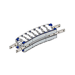 Hinged Chain Conveyors / sliding arch horizontal / radius 500mm / EURO-flex 85