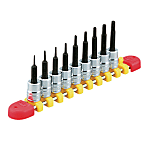 Set bussole punta Torx forma a T (angolo di inserimento 6,3 mm / con supporto) 