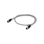 Sensor / actuator data cable (pre-fab) M12 Plug, straight, Socket, straight