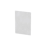 Mounting Plate (Housing), Prepunched, Stainless Steel 1.4301 (304), Untreated, Silver