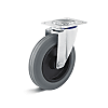 Swivel Castors with thermoplastic wheel, optical as with standard solid rubber wheels