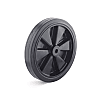 Thermoplastic wheel, optically like standard rubber wheel, without trace
