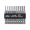 Wiha Bit Set Professional 70 mm TORX® Kugelkopf 10-tlg. 1/4" in Bitleiste