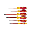 Wiha Schraubendreher Set SoftFinish® electric slimFix Schlitz, Pozidriv 6-tlg.