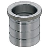 Sliding guide bushes with collar for stripper plates / oil grooves / h4 / insert sleeve / steel