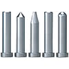 Perni centrali / cilindrici / con testa / acciaio per utensili / d, L 0,01 mm / forma della faccia selezionabile