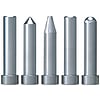 Core pins / cylindrical / tool steel / D,L 0,01mm / face form selectable / JIS