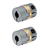 Oldham couplings / hub clamping, feather key / 1 disc: aluminium bronze / body: stainless steel