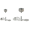 Tampons butée caoutchouc-métal / rondelle, douille / perçage traversant / Gel de silicone / 