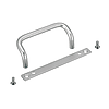 Maniglie / rotonde, curve a U / foro passante / alluminio / anodizzato